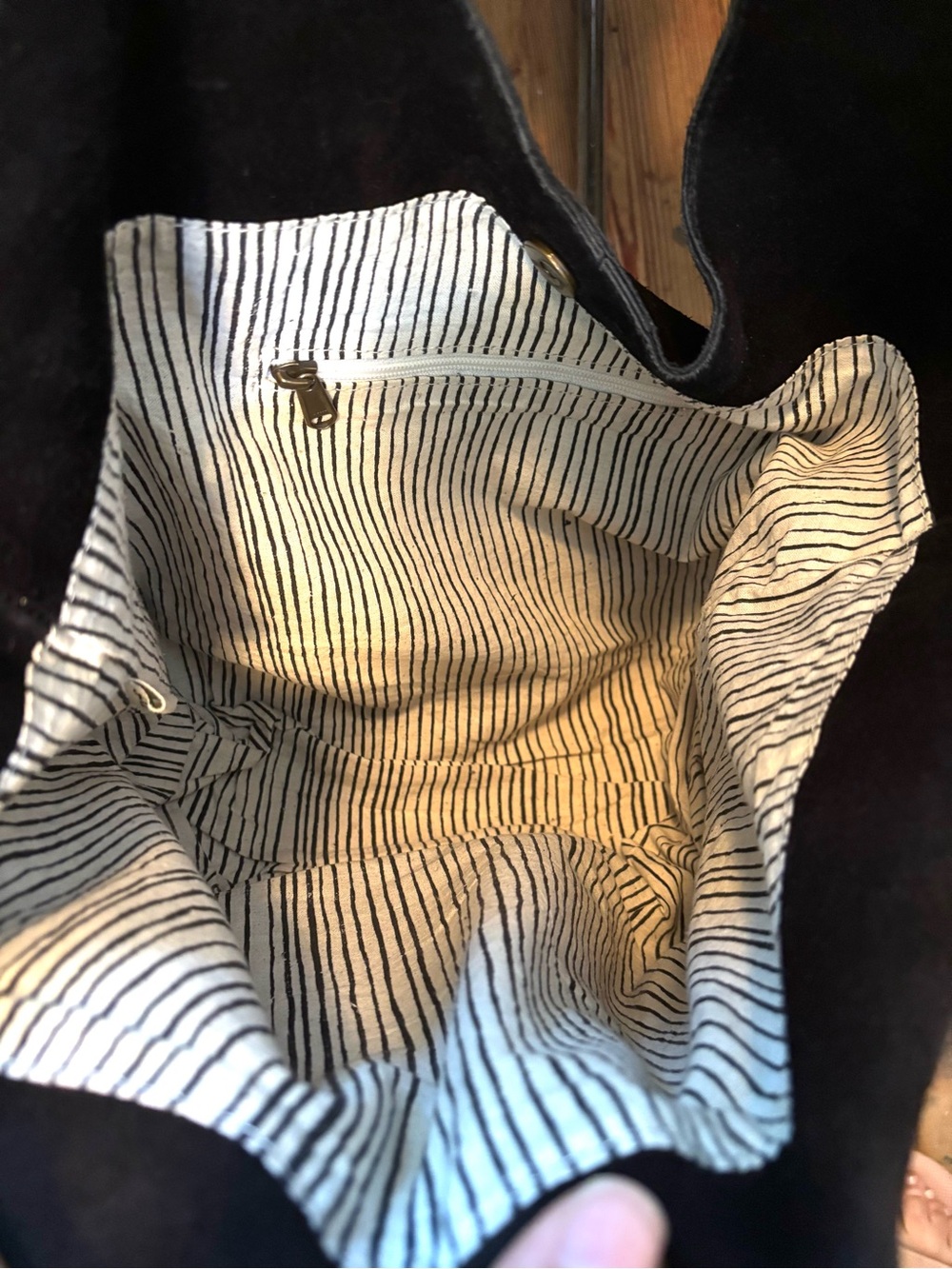 Roost Black Suede Shoulder Hobo Bag - Picture 11 of 11